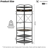Modern Corner Entryway Hall Tree Shoe Storage Bench Coat Rack