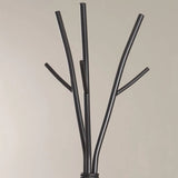 74-inch Freestanding Black Metal Coat Rack Entryway Hall Tree Umbrella Stand
