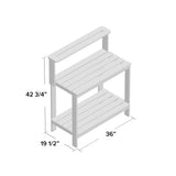 Solid Meranti Wood Outdoor Garden Potting Bench Table with Bottom Shelf