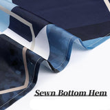 72"W x 84"H Blue White Hexagon Geometric Pattern Polyester Shower Curtain