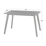 47 x 29-inch Mid-Century Modern Dining Table in Espresso Wood Finish