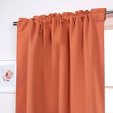 52 x 63 inch Solid Apricot Orange Thermal Blackout Curtain Panels - Set of 2