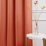 52 x 63 inch Solid Apricot Orange Thermal Blackout Curtain Panels - Set of 2