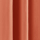 52 x 63 inch Solid Apricot Orange Thermal Blackout Curtain Panels - Set of 2