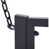 Modern Farmhouse Antique Black 2-Person Metal Outdoor Hanging Porch Swing