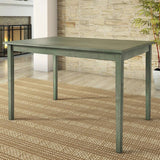 Farmhouse 32 x 48 inch Dining Table in Antique Sage Green Wood Finish