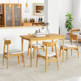 48 x 28 inch Classic Farmhouse Dining Table with Natural Wood Finish