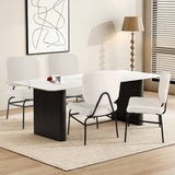 Modern Beige Upholstered Ergonomic Padded Accent Chair