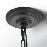 30-inch Traditional Dimmable 6-Light Chandelier in Black/Brass Finish