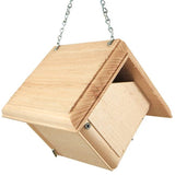 Hand Crafted Pine Wood Hanging Bird House for Carolina Wrens - Made in USA