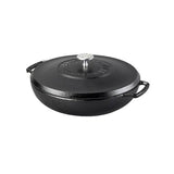 Black 4 Quart Lightweight Cast Iron Braiser Made in USA