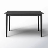 Farmhouse 32 x 48 inch Dining Table in Black Wood Finish
