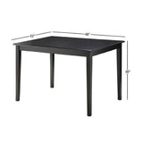 Farmhouse 32 x 48 inch Dining Table in Black Wood Finish
