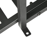 Outdoor Vintage Arch 6-ft Garden Bridge with Side-Rails in Black