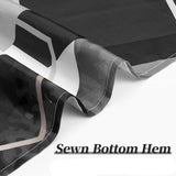 72"W x 72"H Black White Hexagonal Pattern Polyester Shower Curtain