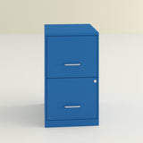 Blue Metal 2-Drawer Vertical Key Locking Heavy Duty Filing Cabinet