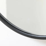 Round 36-inch Wall Mirror in Black - Living Room Bedroom Accent Bathroom Mirror