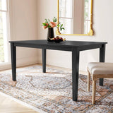 36 x 60 inch Rectangular Dining Table in Black Wood Finish