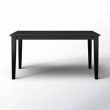 36 x 60 inch Rectangular Dining Table in Black Wood Finish