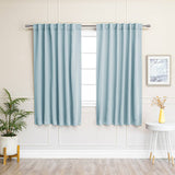 52 x 72 inch Solid Light Blue Thermal Blackout Curtain Panels - Set of 2