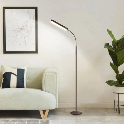 Bronze 68-inch LED Dimmable Floor Lamp with Remote - Accent/Reading Light