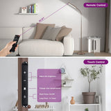 Bronze 68-inch LED Dimmable Floor Lamp with Remote - Accent/Reading Light