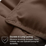 Queen size 3-Piece Down Alternative Microfiber Comforter Set in Chocolate Brown
