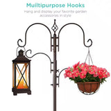 Complete Bird Feeder Set with Bronze Metal Stand Suet Water Bowl Tube and Tray