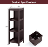 Modern Farmhouse 2-Drawer Bathroom Floor Cabinet with Shelf in Brown Wood Finish