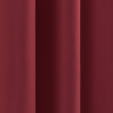 52 x 72 inch Solid Burgundy Red Thermal Blackout Curtain Panels - Set of 2