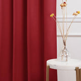 52 x 108 inch Solid Red Thermal Blackout Curtain Panels - Set of 2