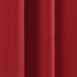 52 x 120 inch Solid Red Thermal Blackout Curtain Panels - Set of 2