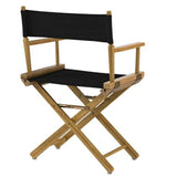 Solid Wood Frame Indoor/Outdoor Patio Dining Directors Chair with Black Seat