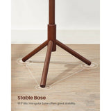 Sturdy Solid Wood Coat Rack in Dark Walnut Finish with 8 Hooks