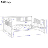 Full size Daybed in Dark Brown Wood Finish