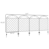 4 Pack Steel Foldable Fence Arch Trellis Panel Animal Barrier