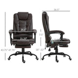 Espresso 7 Mode Vibrating High Back Executive Massage Adjustable Office Chair