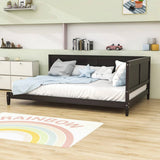 Full size Modern Daybed in Espresso Brown Wood Finish