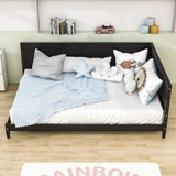 Full size Modern Daybed in Espresso Brown Wood Finish