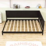 Full size Modern Daybed in Espresso Brown Wood Finish