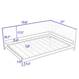 Full size Modern Daybed in Espresso Brown Wood Finish