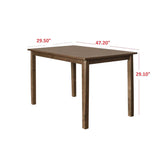 Rectangular 47 x 29 inch Dining Table in Brown Wood Finish njmkuuuuut56