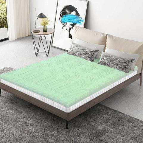Full size 3-inch Thick Green Ergonomic Breathable Air Foam Mattress Topper