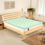Full size 3-inch Thick Green Ergonomic Breathable Air Foam Mattress Topper
