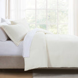 Full / Queen 3-Piece Off White Boucle Duvet Cover Set