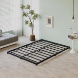 Full size 3-inch Low Profile Heavy Duty Metal Bed Frame in Matte Black