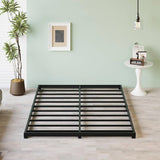 Full size 3-inch Low Profile Heavy Duty Metal Bed Frame in Matte Black