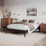 Full Size Solid Hardwood Victorian Style Espresso Platform Bed