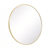 Round 30-inch Circular Bathroom Wall Mirror with Gold Frame