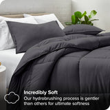 Queen Size All Season Super Soft Down Alternative Comforter Set Grey